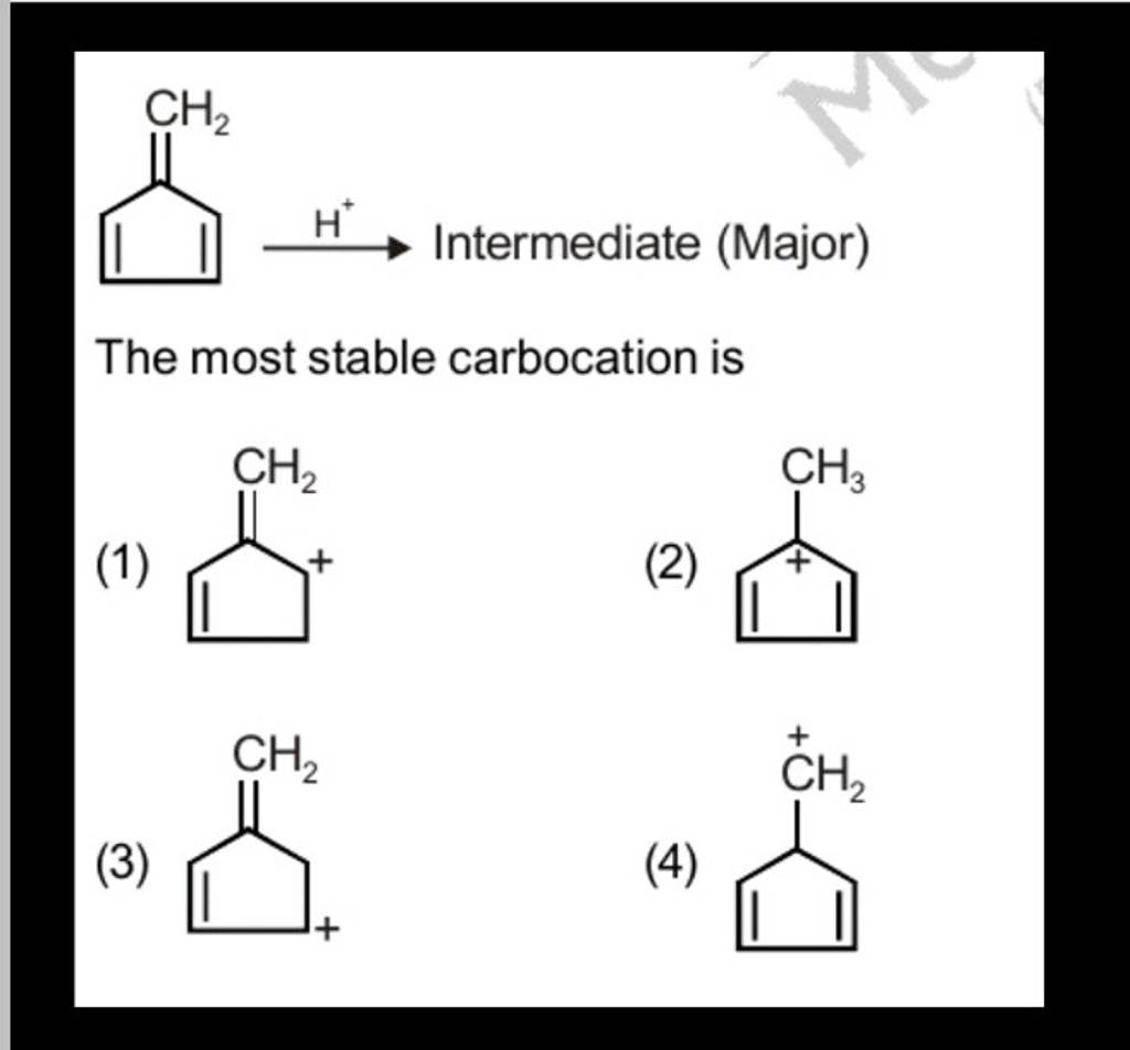 Intermediate (Major) The most stable carbocation is Filo