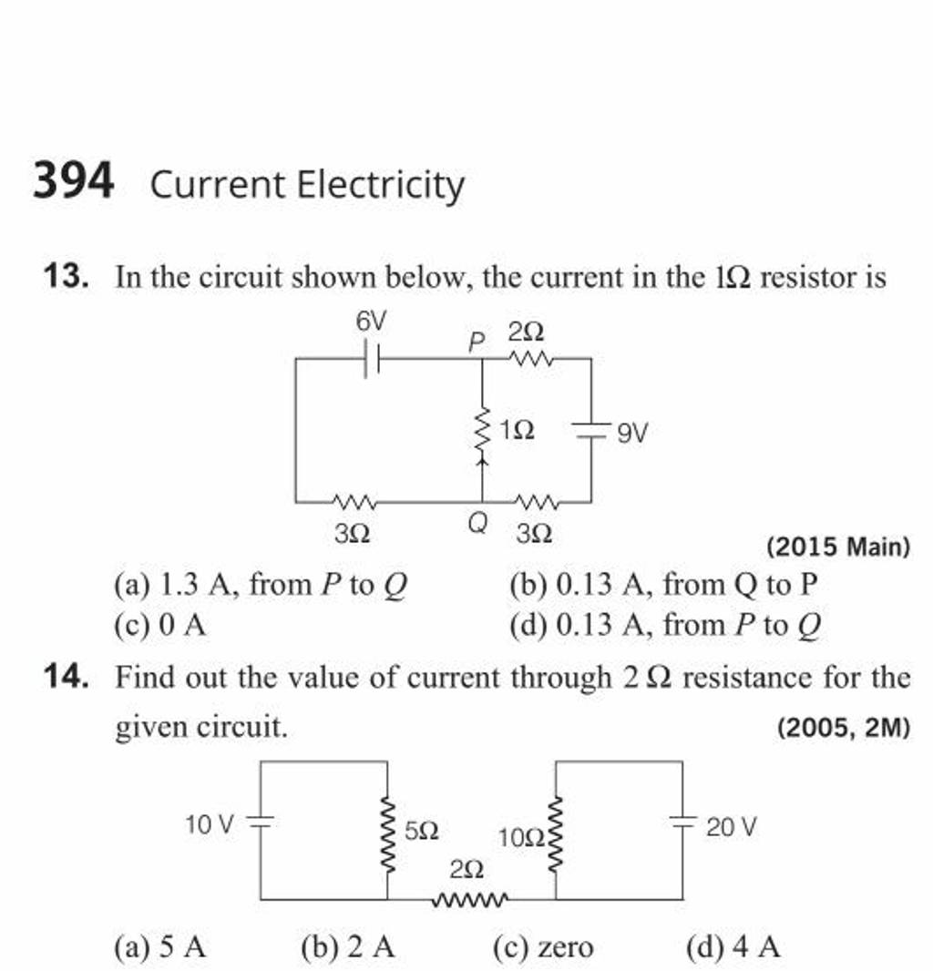 394-current-electricity-13-in-the-circuit-shown-below-the-current-in-th