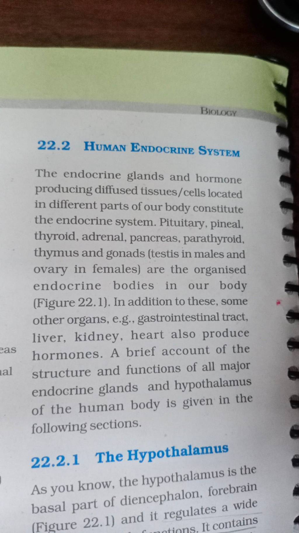 22.2 HuMAN ENDOCRINE SYSTEM The endocrine glands and hormone producing di..