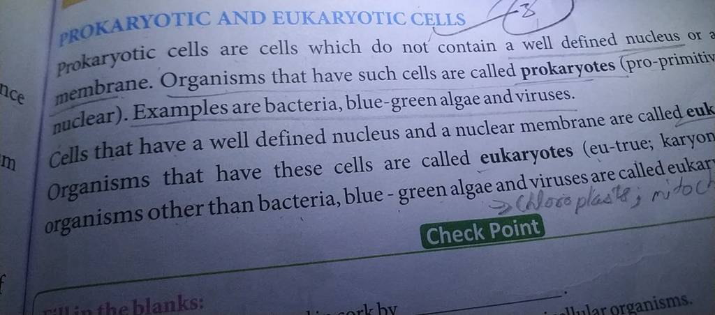 pROKARYOTIC AND EUKARYOTIC CELLS prokaryotic cells are cells which do not..