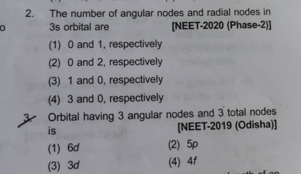 Number Of Angular Nodes