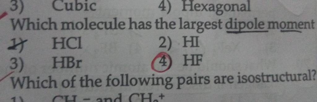 which-molecule-has-the-largest-dipole-moment-filo