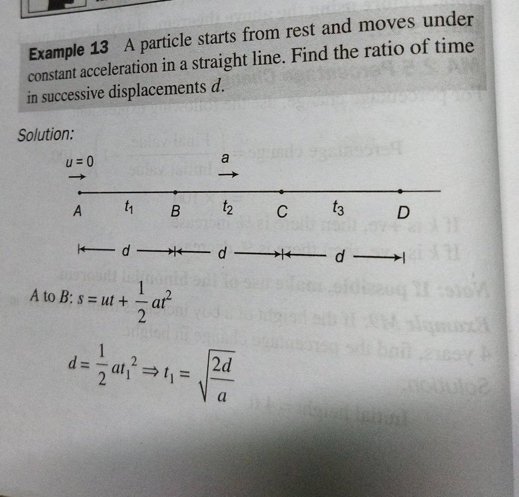 Example 13 A Particle Starts From Rest And Moves Under Constant Accelerat..