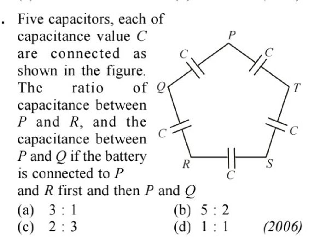 five-capacitors-each-of-capacitance-value-c-are-connected-as-shown-in-th