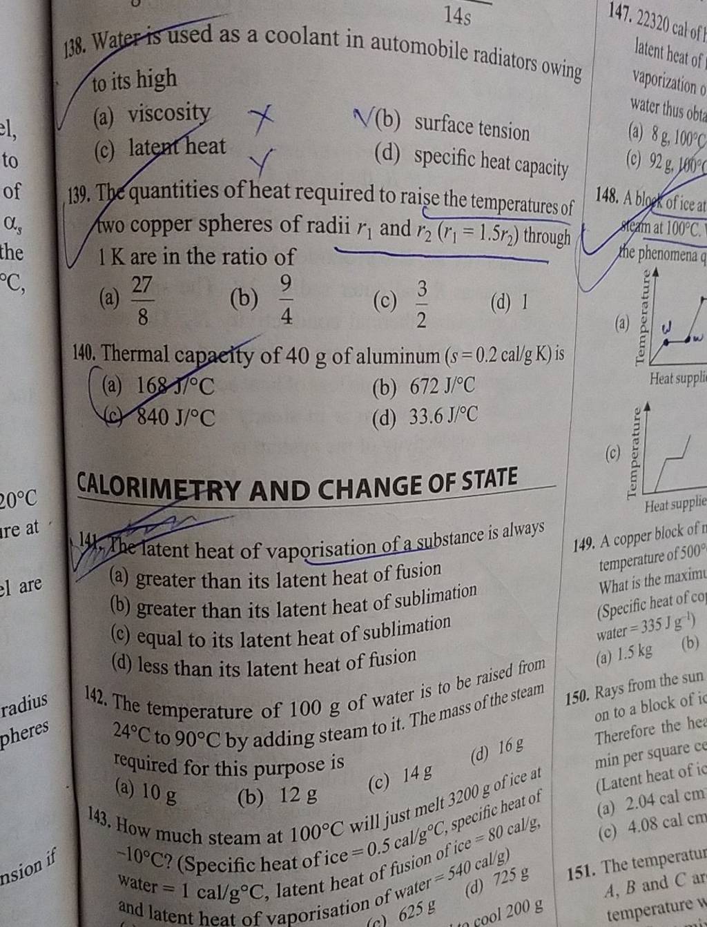 solved-problem-6-the-latent-heat-of-vaporization-of-water-is-chegg