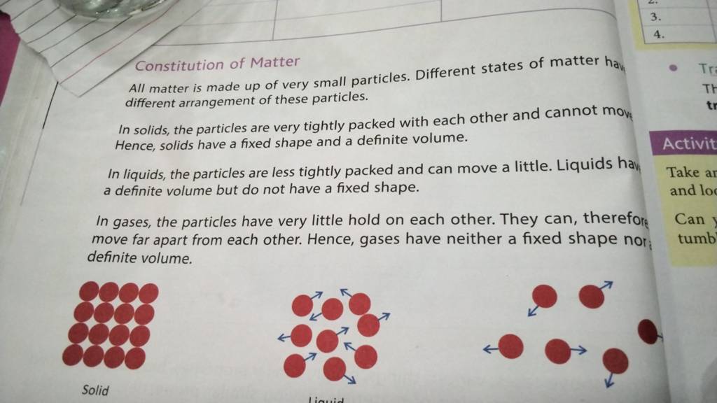 demonstrate that constituent particles of matter are very small