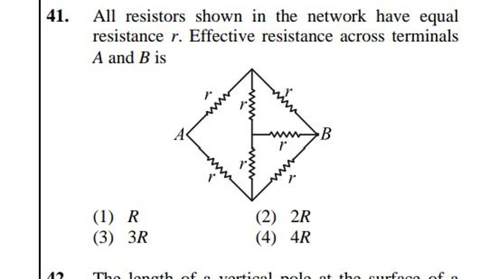 All Resistors Shown In The Network Have Equal Resistance R. Effective Res..