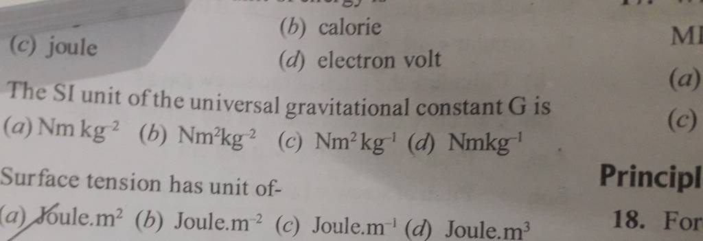 The Si Unit Of The Universal Gravitational Constant G Is Filo 9537