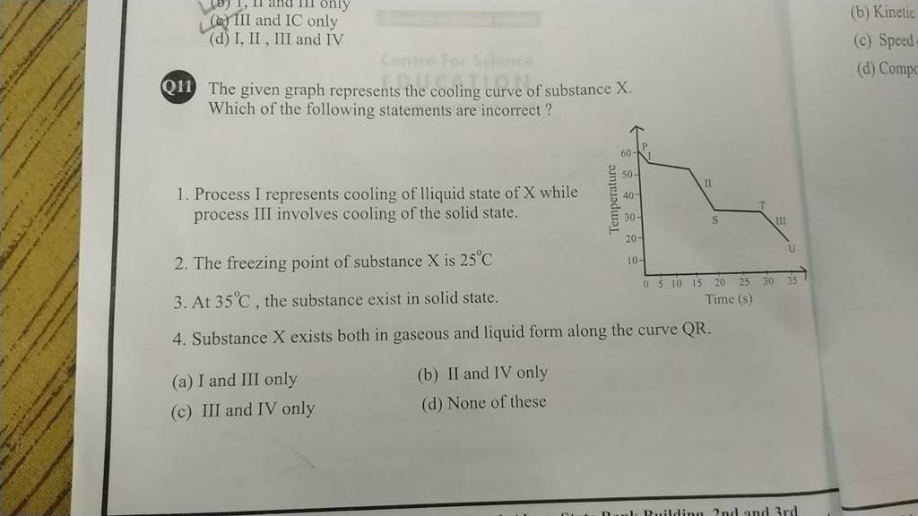 q11-the-given-graph-represents-the-cooling-curve-of-substance-x-which-of