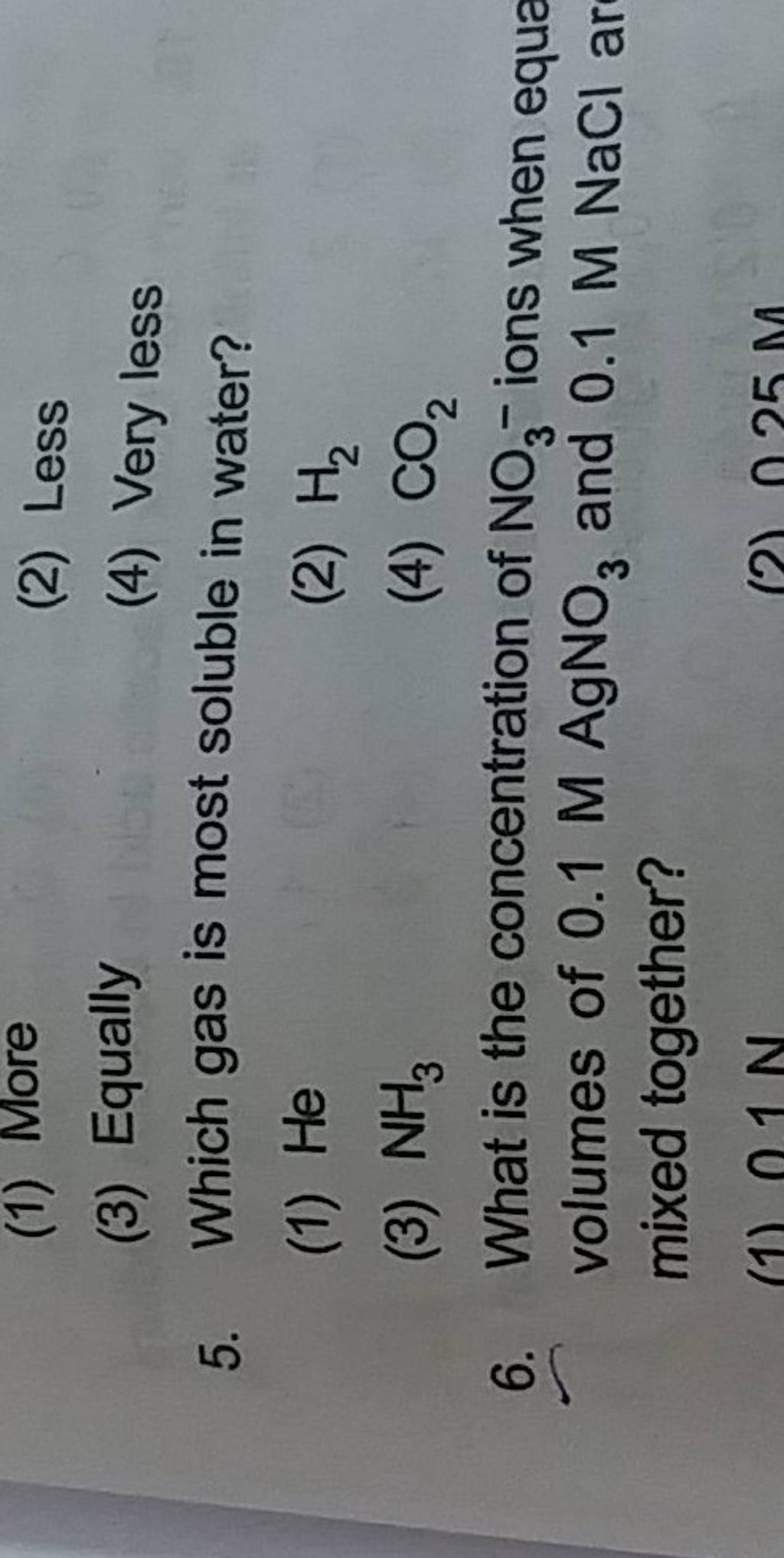 Which gas is most soluble in water? Filo