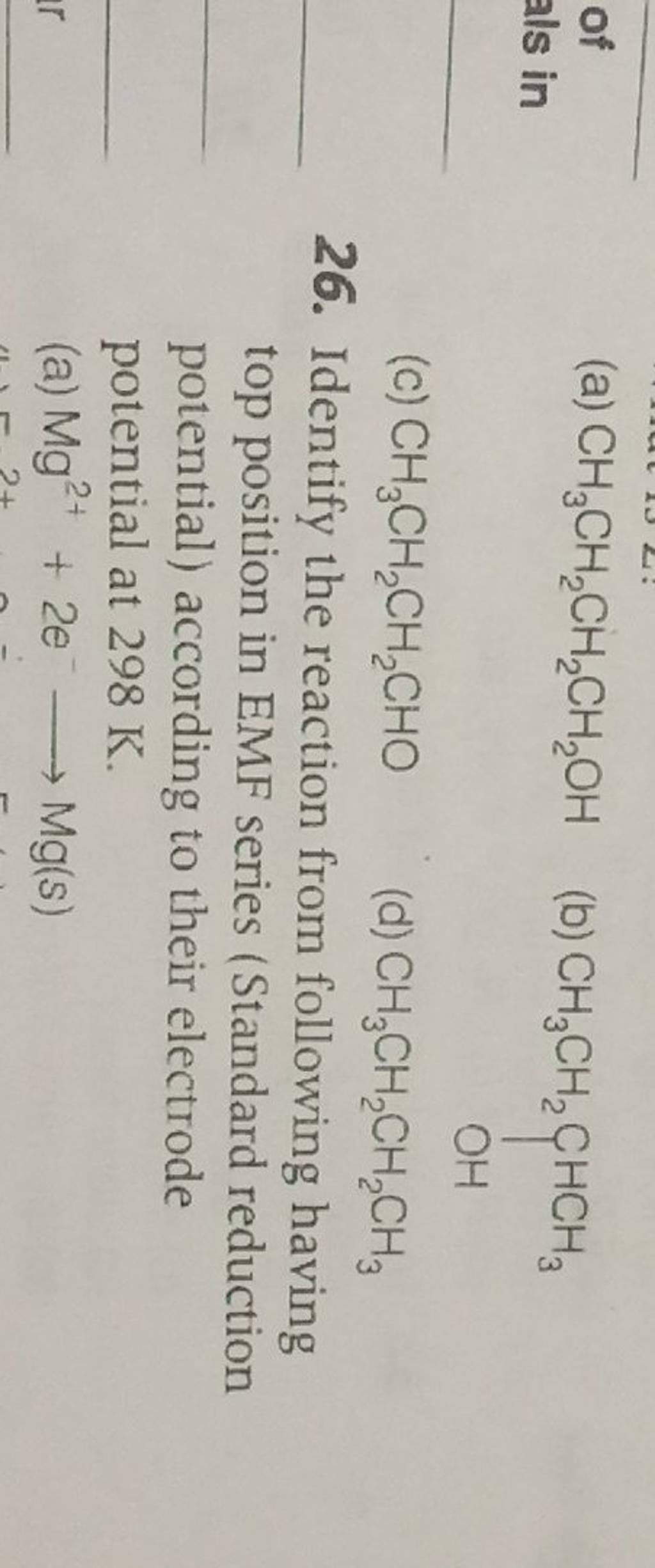 identify-the-reaction-from-following-having-top-position-in-emf-series