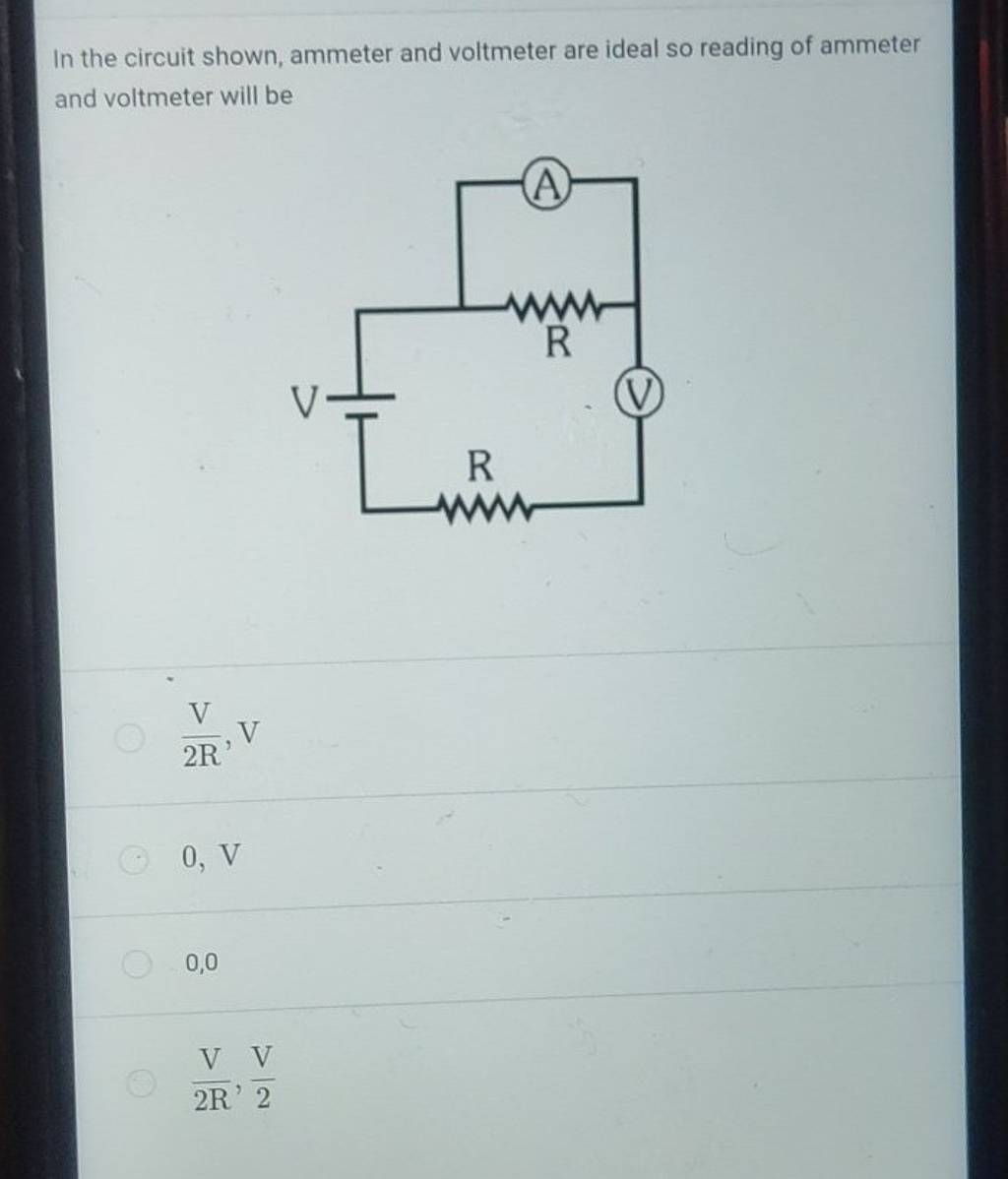 In The Circuit Shown Ammeter And Voltmeter Are Ideal So Reading Of Ammet in-the-circuit-shown-ammeter-and-voltmeter-are-ideal-so-reading-of-ammet