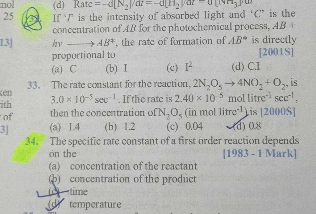 the-specific-rate-constant-of-a-first-order-reaction-depends-on-the-1983