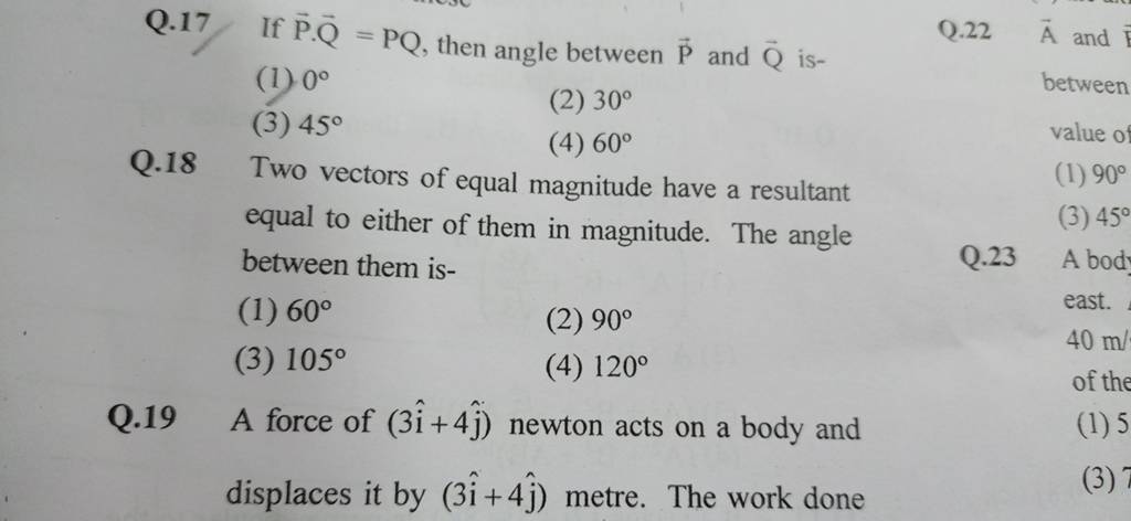 If Vec A Vec B Vec C Vec 0 And A B C The Angle Between V Filo