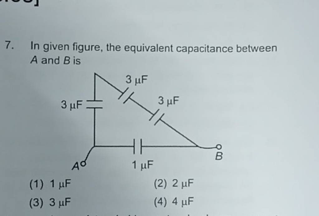 In Given Figure, The Equivalent Capacitance Between A And B Is | Filo