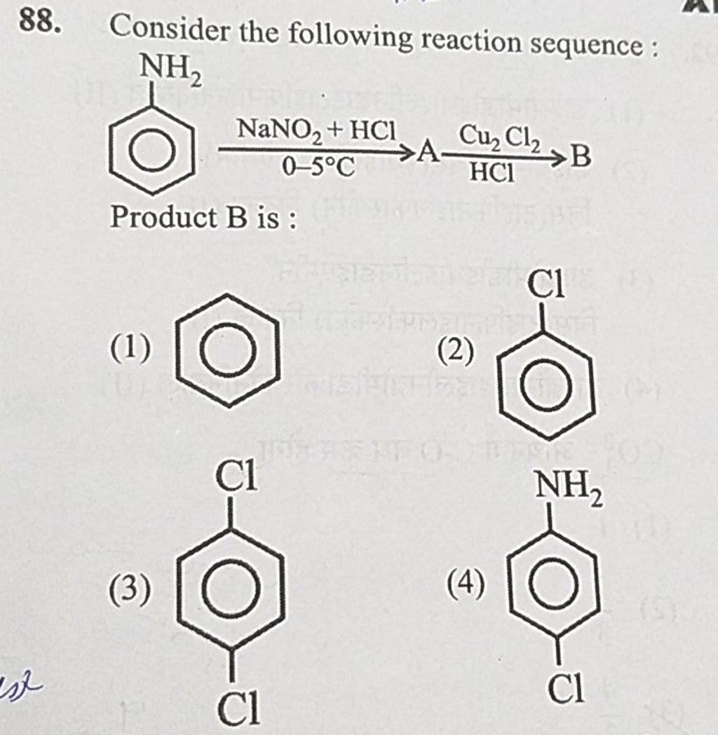 Consider The Following Reaction Sequence : Product B Is : | Filo