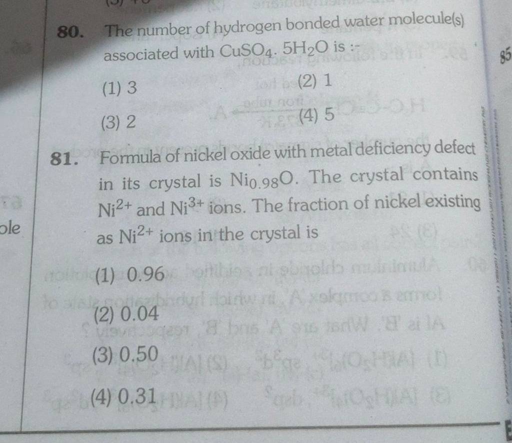 Formula of nickel oxide with metal deficiency defect in its crystal is Ni..
