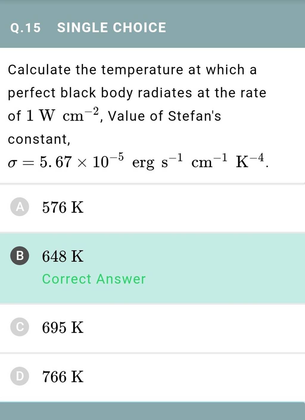Calculate the temperature at which a perfect black body radiates at the r..