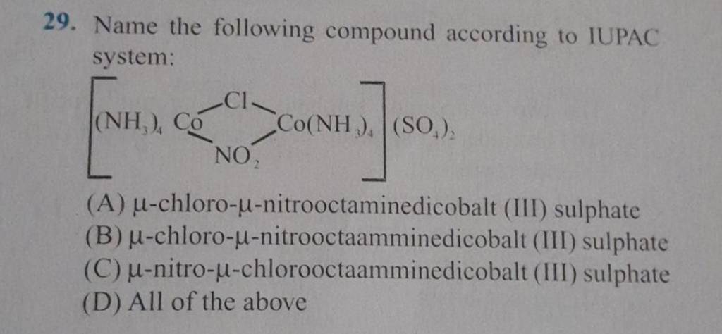 Name The Following Compound According To Iupac System Filo 0290