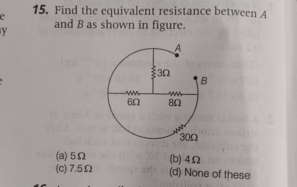 Find The Equivalent Resistance Between A And B As Shown In Figure. | Filo