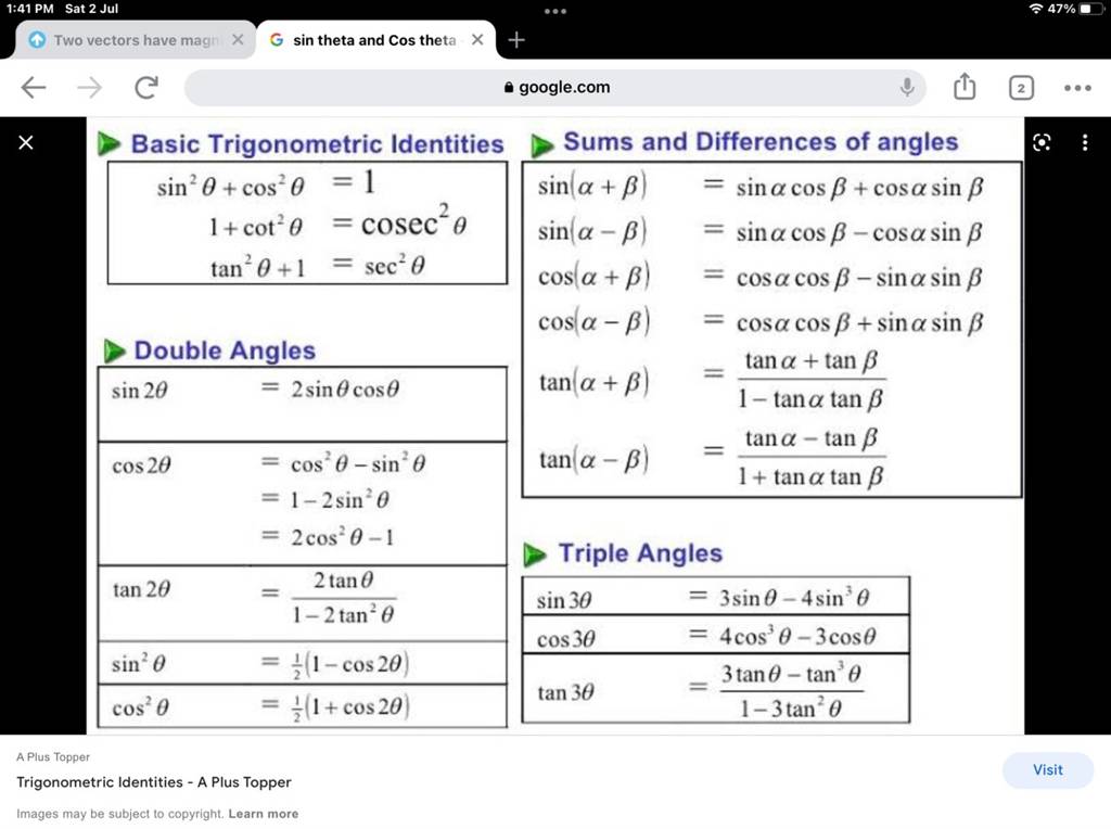 A Plus Topper Trigonometric Identities A Plus Topper Visit Images May B A Plus Topper Trigonometric Identities A Plus Topper Visit Images May B