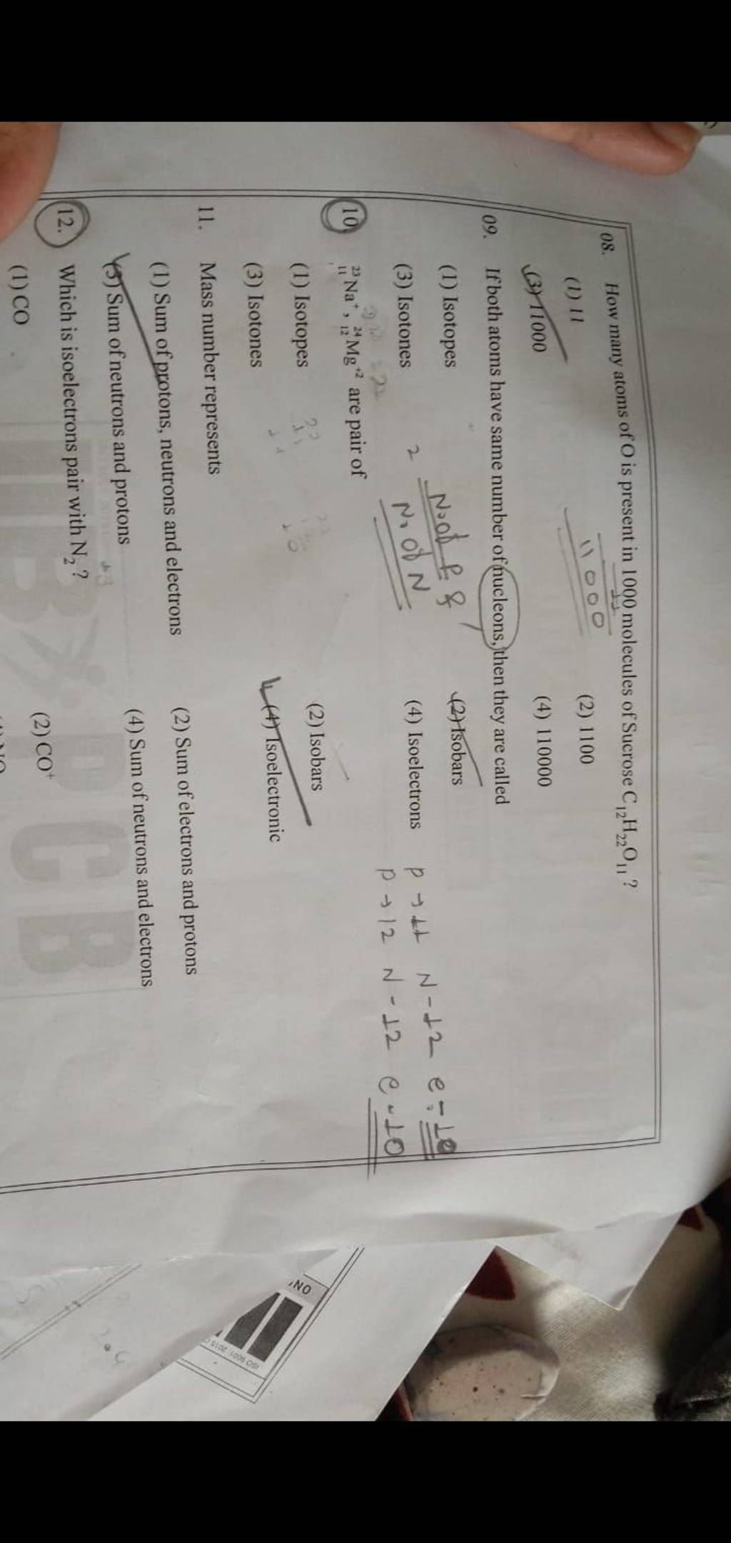 how-many-atoms-of-o-is-present-in-1000-molecules-of-sucrose-c12-h22-o11