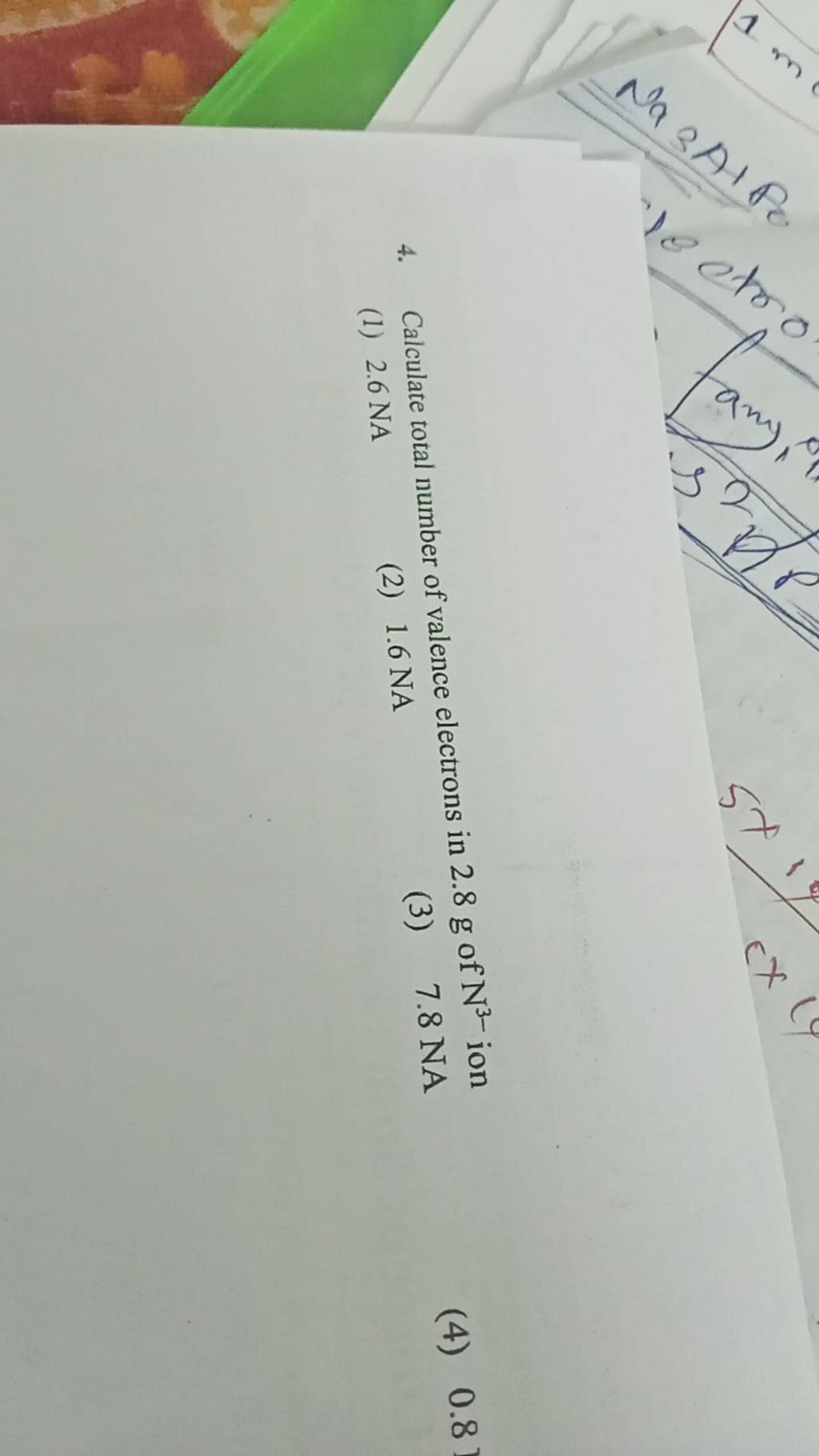 calculate total number of valence electrons in of ion