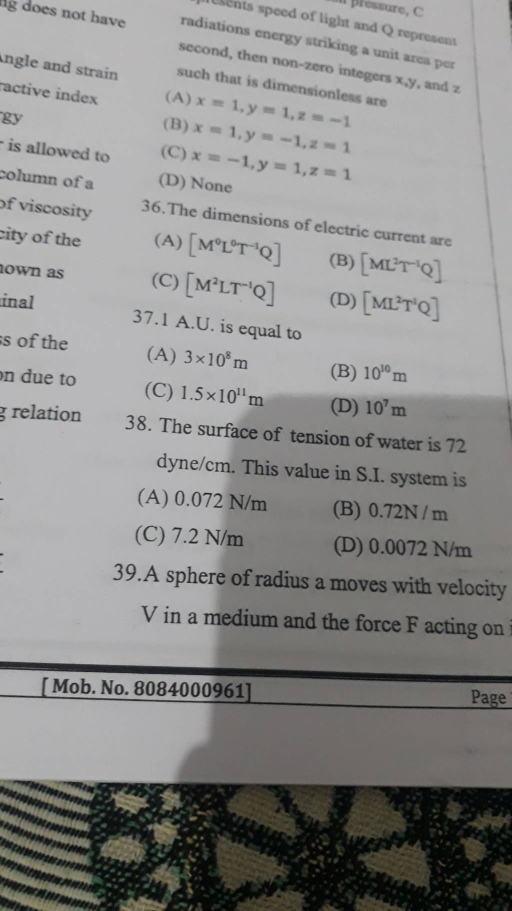 The surface of tension of water is 72 dyne /cm. This value in S.I. system..