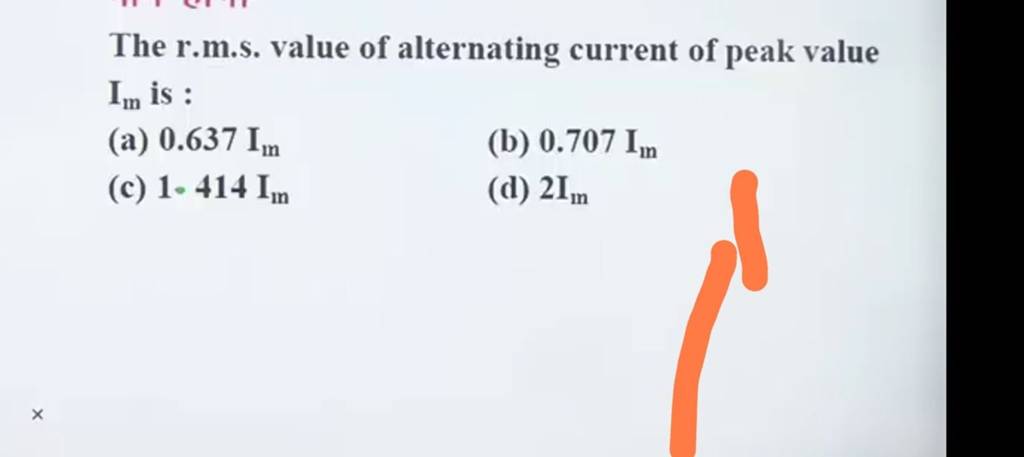 the-r-m-s-value-of-alternating-current-of-peak-value-im-is-filo