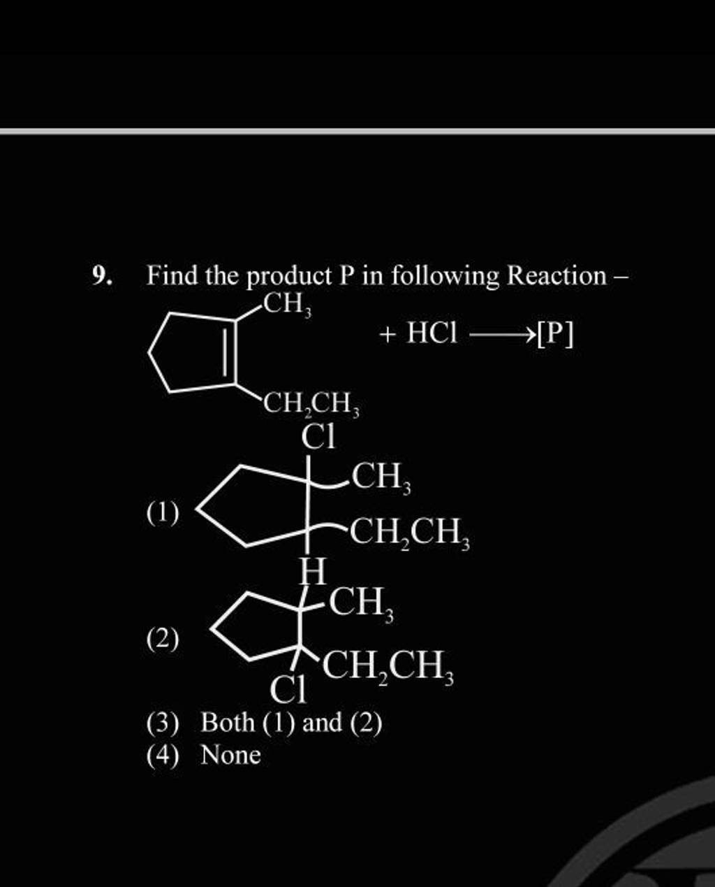 Find The Product P In Following Reaction Filo 8543