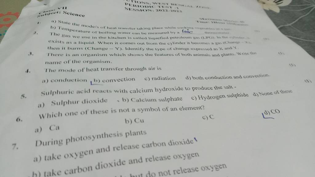 Sulphuric acid reacts with calcium hydroxide to produce the sall- 6. Whic..