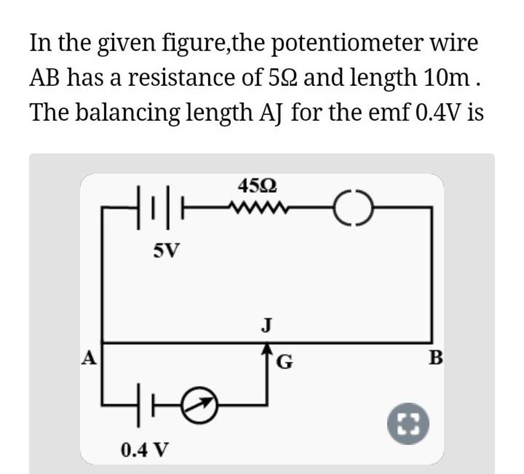 In The Potentiometer Experiment Shown In Figure at Richard Seese blog