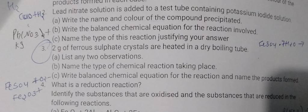 Ph(NO3 )2 + (b) Write The Balanced Chemical Equation For The Reaction Inv..