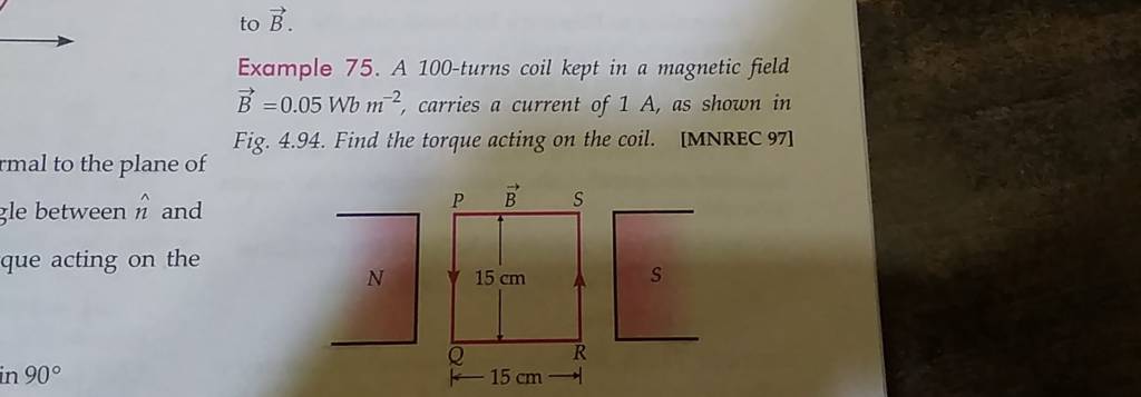 To B. Example 75. A 100-turns Coil Kept In A Magnetic Field B=0.05 Wb M−2..