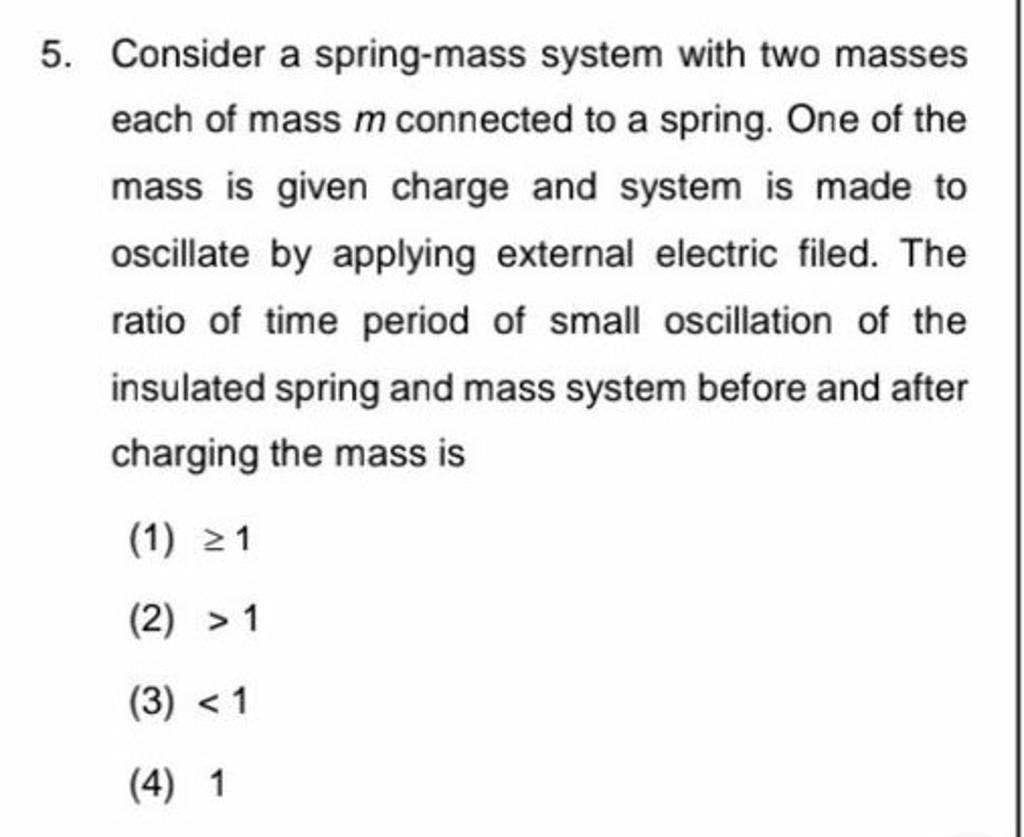 springs mass one