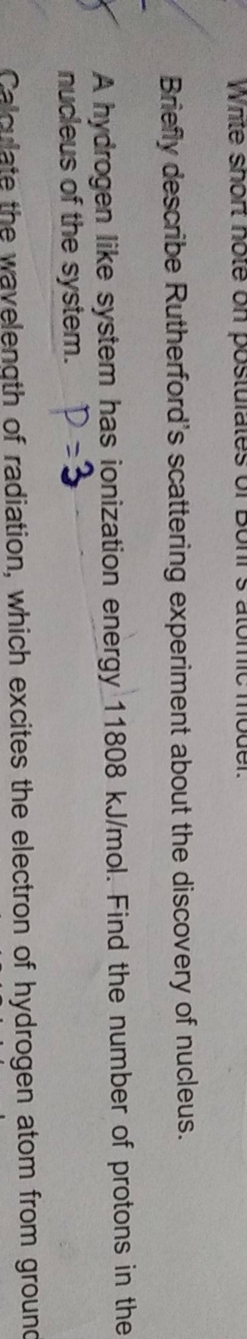 briefly describe rutherford's scattering experiment about the discovery of nucleus