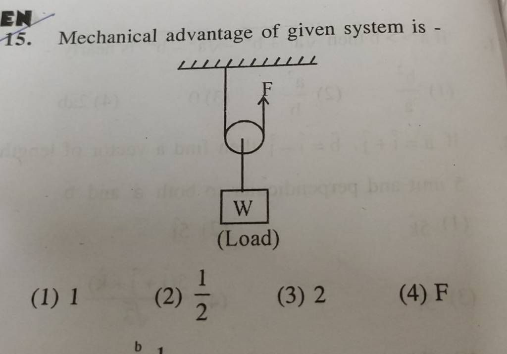 Mechanical advantage of given system is Filo