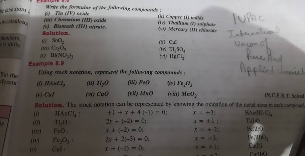 Example 8.9 But the Using stock notation, represent the following compoun..
