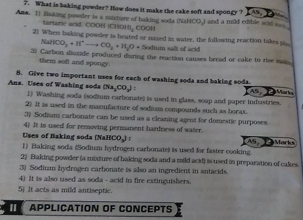 Give two important uses of washing soda and baking soda - Teachoo