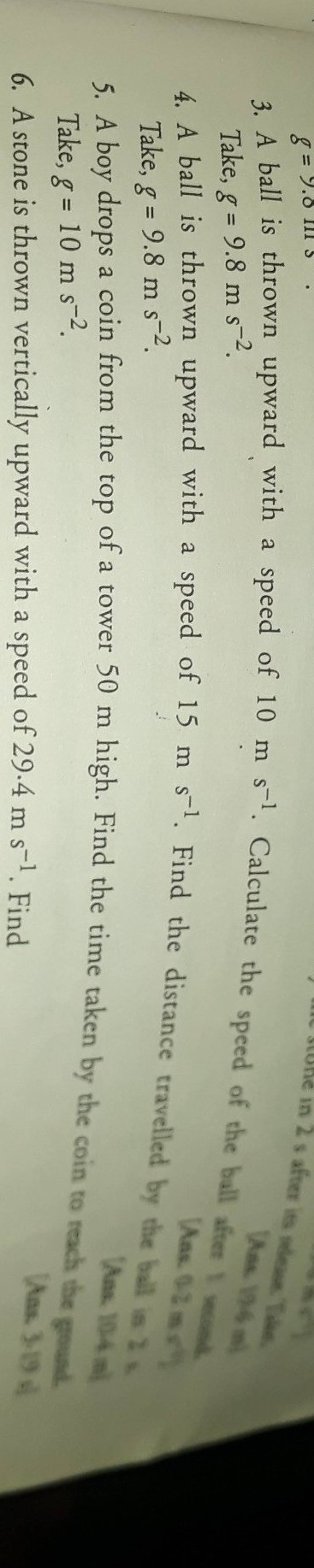 Take, G=9.8 M S−2. Take, G=9.8 M S−2. 5. A Boy Drops A Coin From The Top