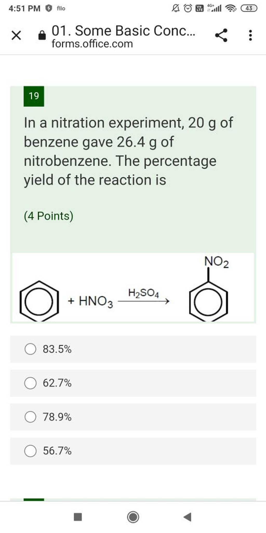 nitration of nitrobenzene experiment