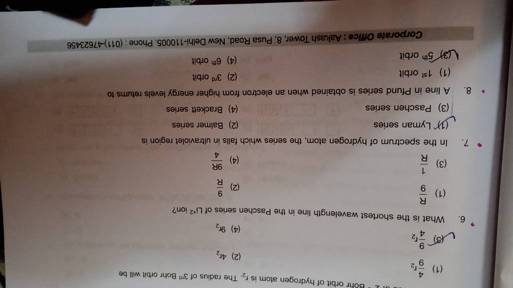 what-is-the-shortest-wavelength-line-in-the-paschen-series-of-li-2-ion