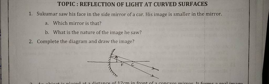 TOPIC : REFLECTION OF LIGHT AT CURVED SURFACES | Filo