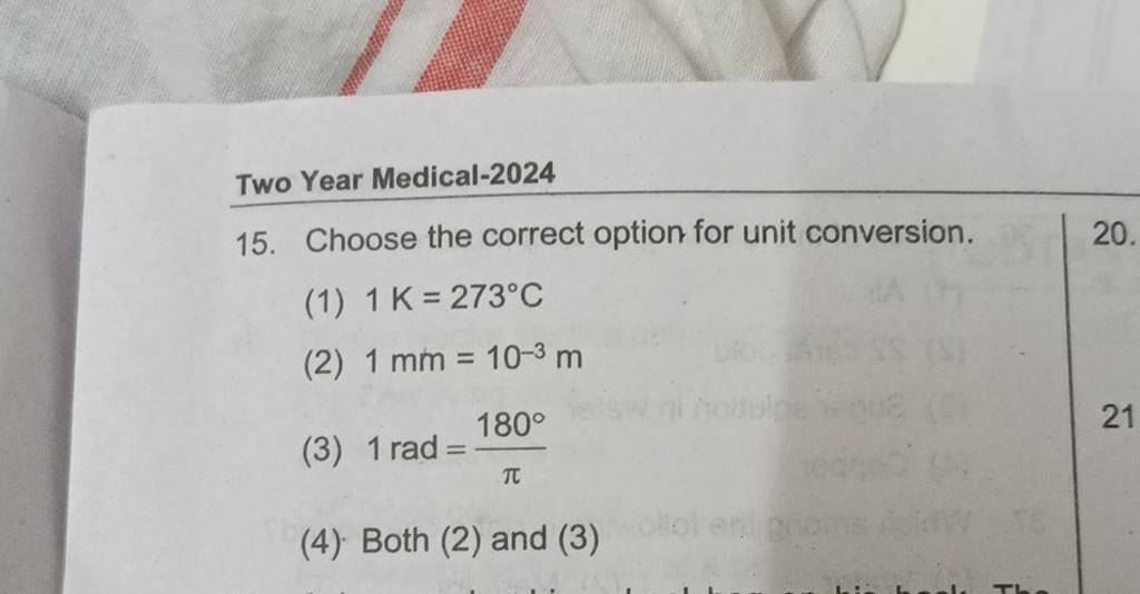 Two Year Medical 2024 15 Choose The Correct Option For Unit Conversion   1660503357688 Tjtxcoqi 2253577 