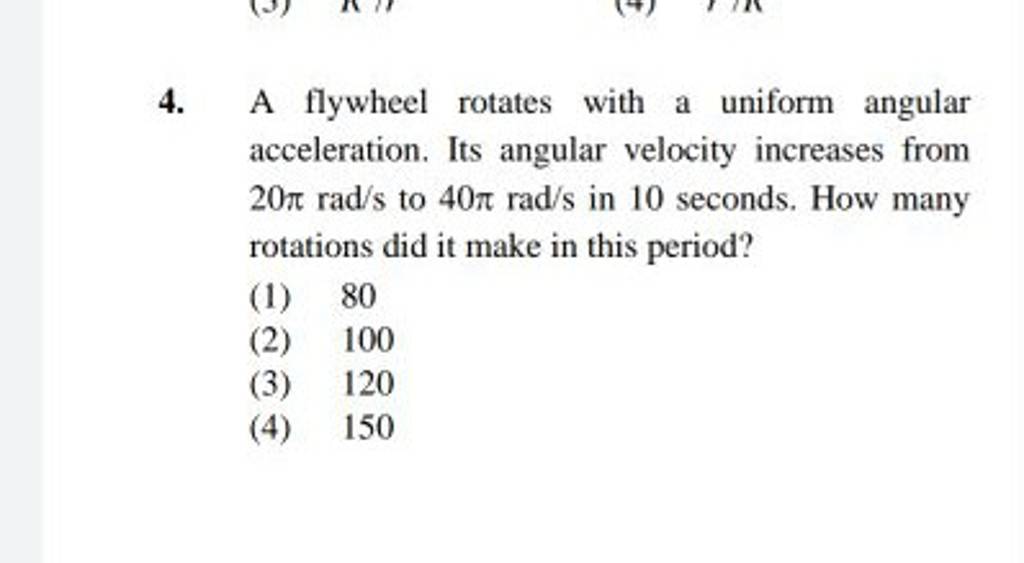 A flywheel rotates with a uniform angular acceleration. Its angular veloc..