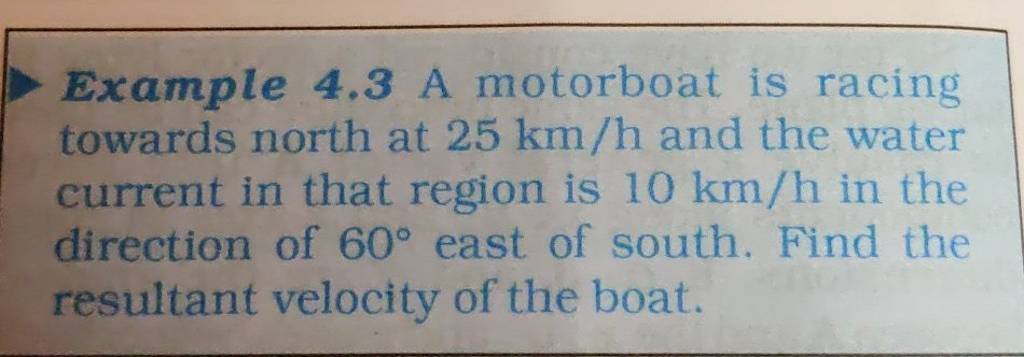 motorboat is racing towards north