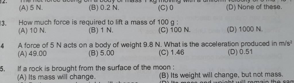 how-much-force-is-required-to-lift-a-mass-of-100-g-filo