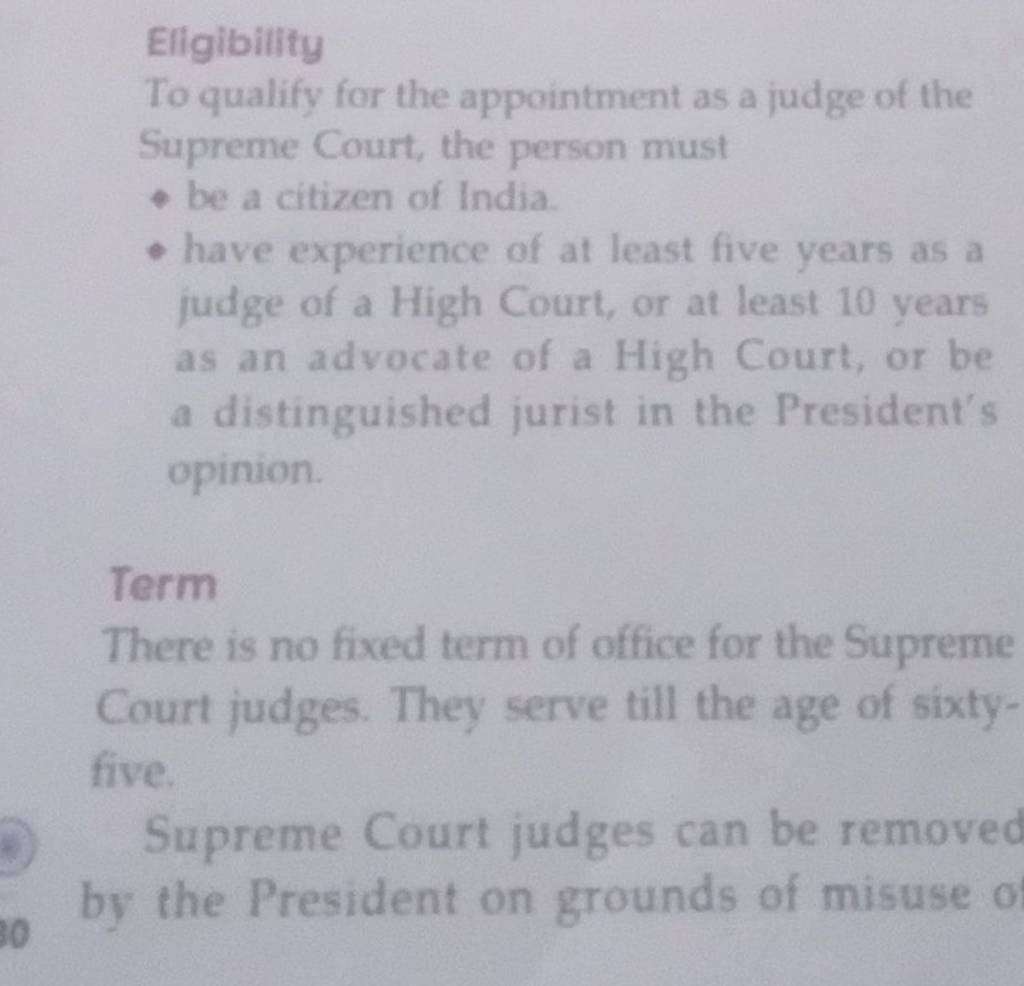 Eligibility To qualify for the appointment as a judge of the Supreme Cour..