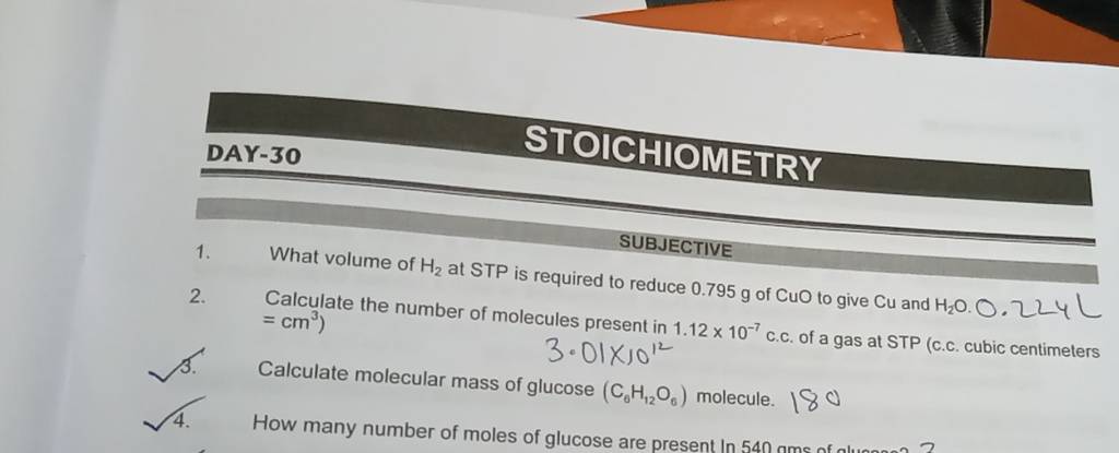 2. Calculate the number of molecules present in 1.12×10−7c.c. of a gas at..
