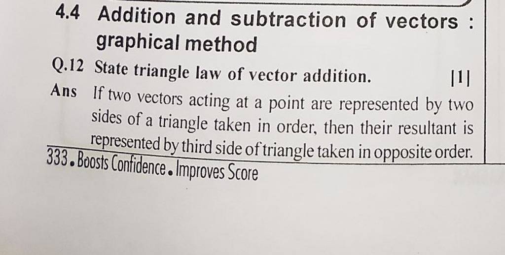 44 Addition And Subtraction Of Vectors Graphical Method Q12 State Tri 4649